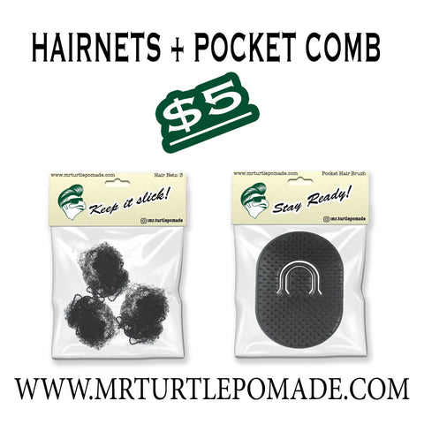 3 pck hair nets + pocket comb combo