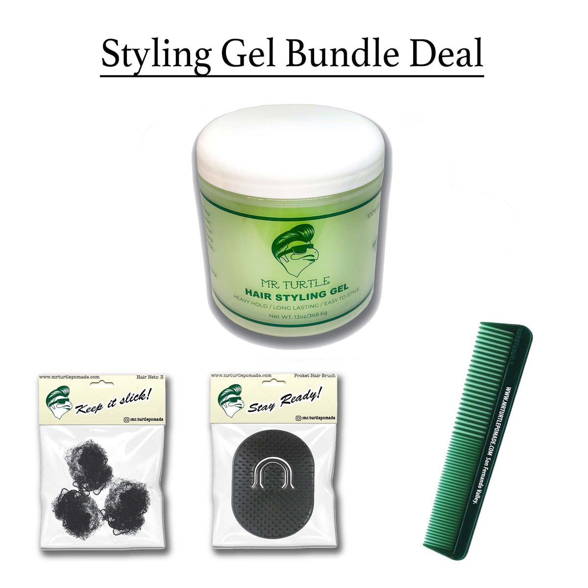 Pomade, 3 Pck hair nets  , Pocket comb